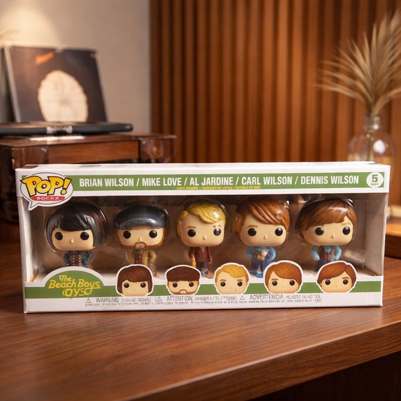 Funko Other - Funko Pop! Rocks The Beach Boys 5-Pack Vinyl Figure Set - White & Green Box